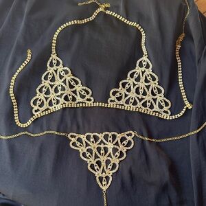 Rhinestone Lingerie Set